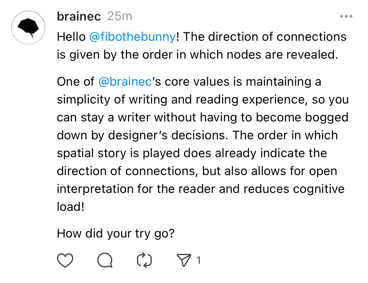 thebrainec's tweet photo. Here is our reasoning:

Arrows increase what is called “extraneous cognitive load” without providing additional value in return.

Besides creating a new design decision on the side of a writer, they distract from the actual content in the process of reading. https://t.co/ArUpWShaio