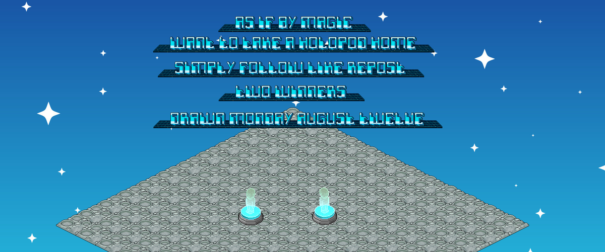 As if by magic.

Would you like to be one of two winners to win a Holpod on .COM <a href="/HabboOrigins/">Habbo Hotel: Origins</a> 

Step 1. Follow Myself and <a href="/TixlTV/">Nick - TixlTV</a> 
Step 2. Like this post
Step 3. Repost 

2 x Winners - Announced Monday 12th August 8:30pm AEST

#HabboOrigins #Giveaway <a href="/Habbo/">Habbo</a>