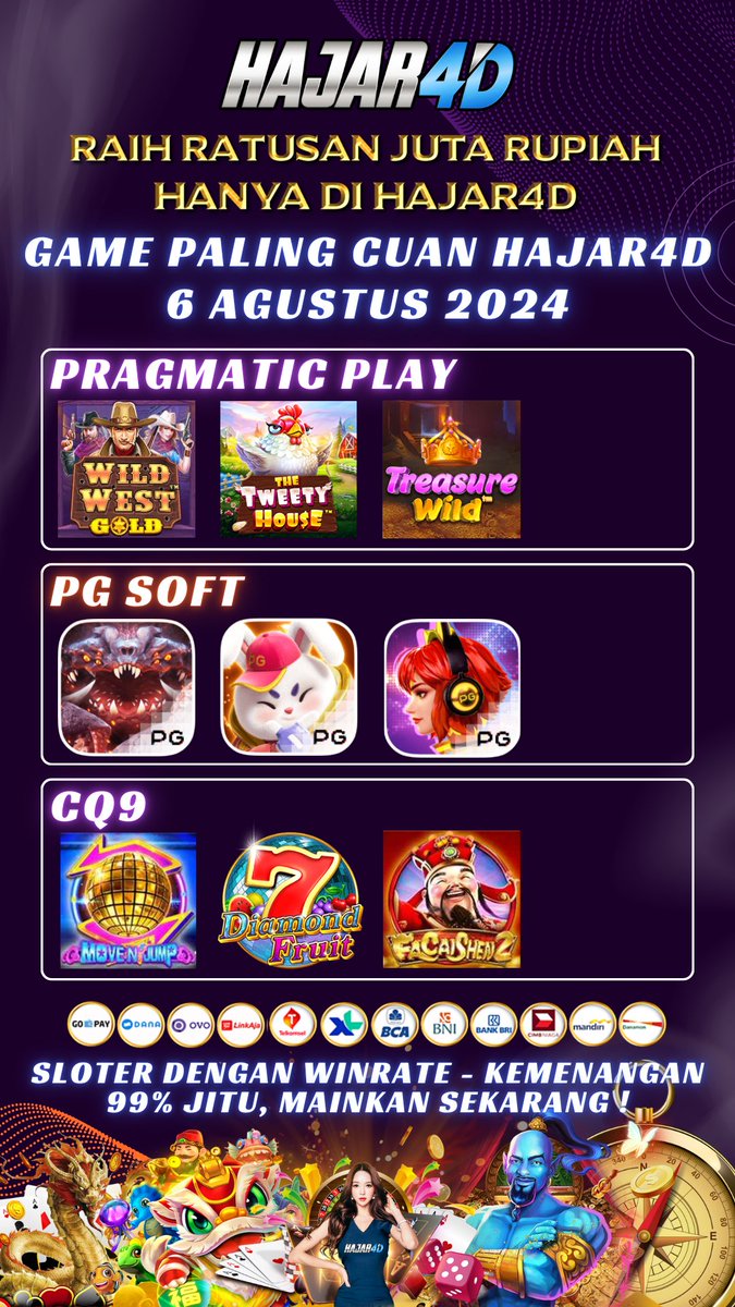 hajar4d's tweet photo. Rekomendasi Slot Tergacor Hari Ini MUDAH JACKPOT HAJAR4D 😍
Buruan mainkan sekarang dan dapatkan MAXWIN MU !
🌻 https://t.co/wgViGlrTKr
#hajar4d #LaCasaDeLosFamososMx https://t.co/Jv2C1o4ZxA