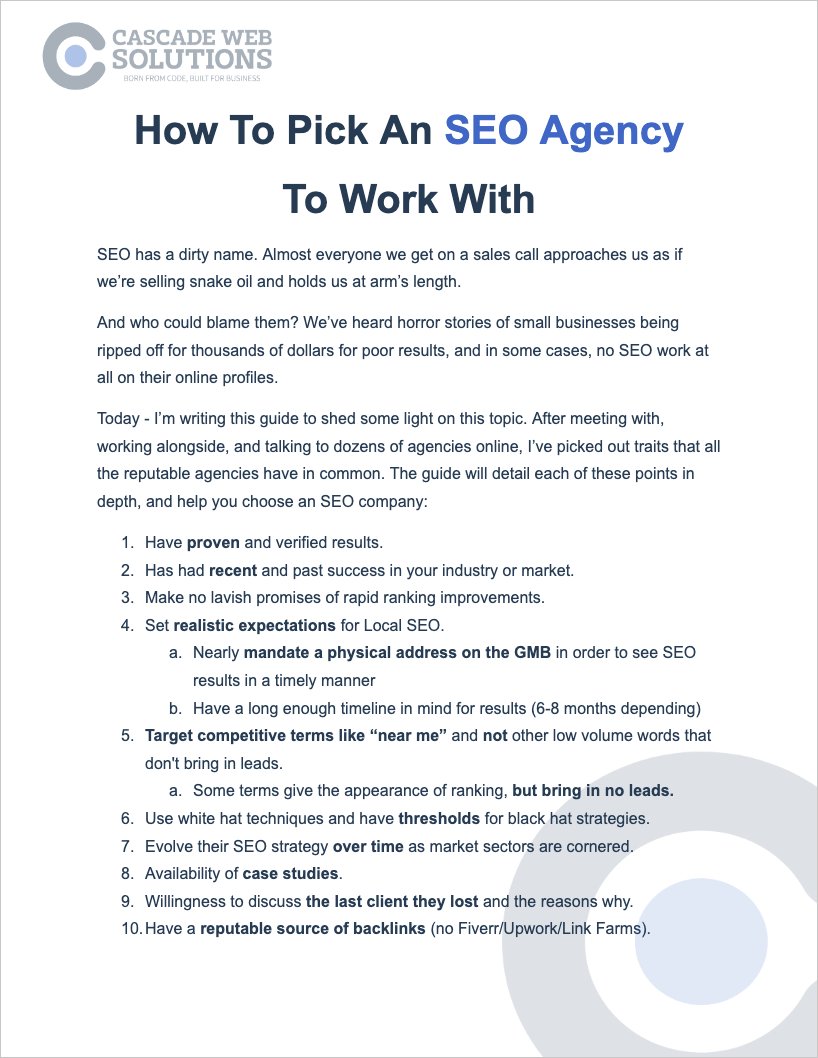 I've spoken with 100+ SEO agencies

After dozens of conversations, I made a 

Free guide on picking an SEO company 👀

It goes live tomorrow... but if you want it FIRST 🏆

Like, re-tweet, and comment "Agency checklist" and I'll DM you a copy ✅

(must be following)