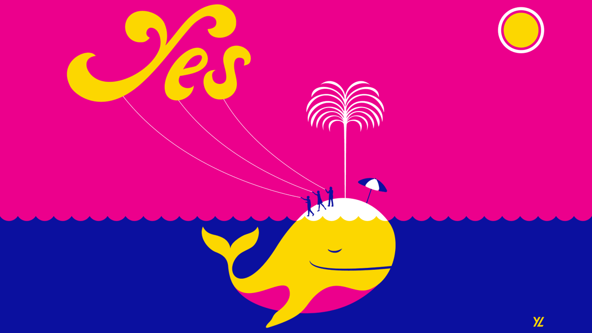 based_on_media's tweet photo. 🔆 ᔑᑌᗰᗰEᖇ ᔑᑭOTLIGHT 🔆

THE STORY OF @YiyingLu 

🔵2008 - 'Lifting a Dreamer' became 'Twitter Fail Whale.'
🔵2013 - I made 'Yes Whale' and funded my trip to the US with its prints.
🔵2024 - I'm releasing it as a digital collectible to spread joy!

15 years ago since @YiyingLu 's art became the Twitter Fail Whale

Now she's return with the Yes Whale
“a symbol of optimism, creativity, and inspiration, minting as part of @opensea's 'Get Based' series”

https://t.co/F6eDZGNnvt

🔵🔴