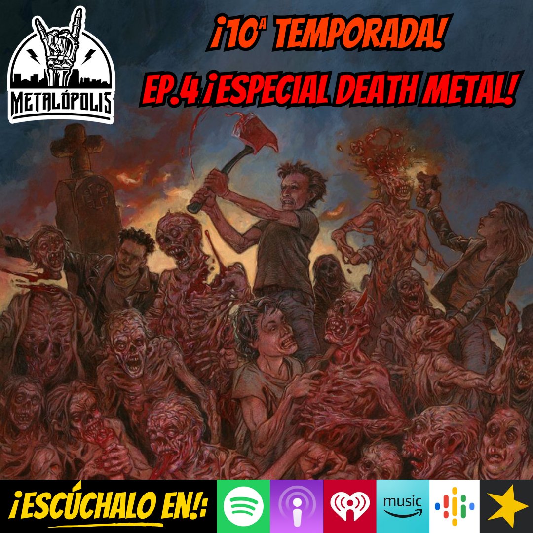 🔥EPISODIO ESTRENO🔥

Violencia, ficción, calaveras, guerra, guturales, groove y oscuridad. Celebramos nuestra décima temporada con un episodio especial dedicado al subgénero más diverso: el #DeathMetal.  

#Metalópolis #podcast #estreno