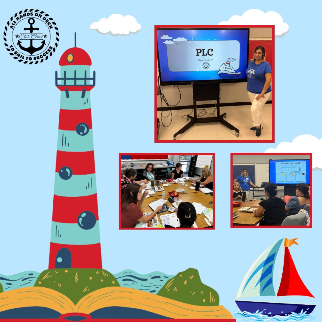 Amber Romero (@angr17) on Twitter photo All hands on deck to sail to success ⚓️🚢🛥️Kicking off this week with Reading PLC. Great collaboration, writing analysis, and planning happening at <a href="/GlenCoveElem/">Glen Cove Elementary #KeepShining #StarStrong</a> ! Keep shining bright stars!!🌟 <a href="/GlenCoveStars/">Margie Mendoza</a> <a href="/LauraBurdett3/">Laura Burdett</a> <a href="/CrystalSalom/">Crystal Salom</a> <a href="/PK8Academics/">YISD PK-8 Academics</a> All hands on deck to sail to success ⚓️🚢🛥️Kicking off this week with Reading PLC. Great collaboration, writing analysis, and planning happening at <a href="/GlenCoveElem/">Glen Cove Elementary #KeepShining #StarStrong</a> ! Keep shining bright stars!!🌟 <a href="/GlenCoveStars/">Margie Mendoza</a> <a href="/LauraBurdett3/">Laura Burdett</a> <a href="/CrystalSalom/">Crystal Salom</a> <a href="/PK8Academics/">YISD PK-8 Academics</a>