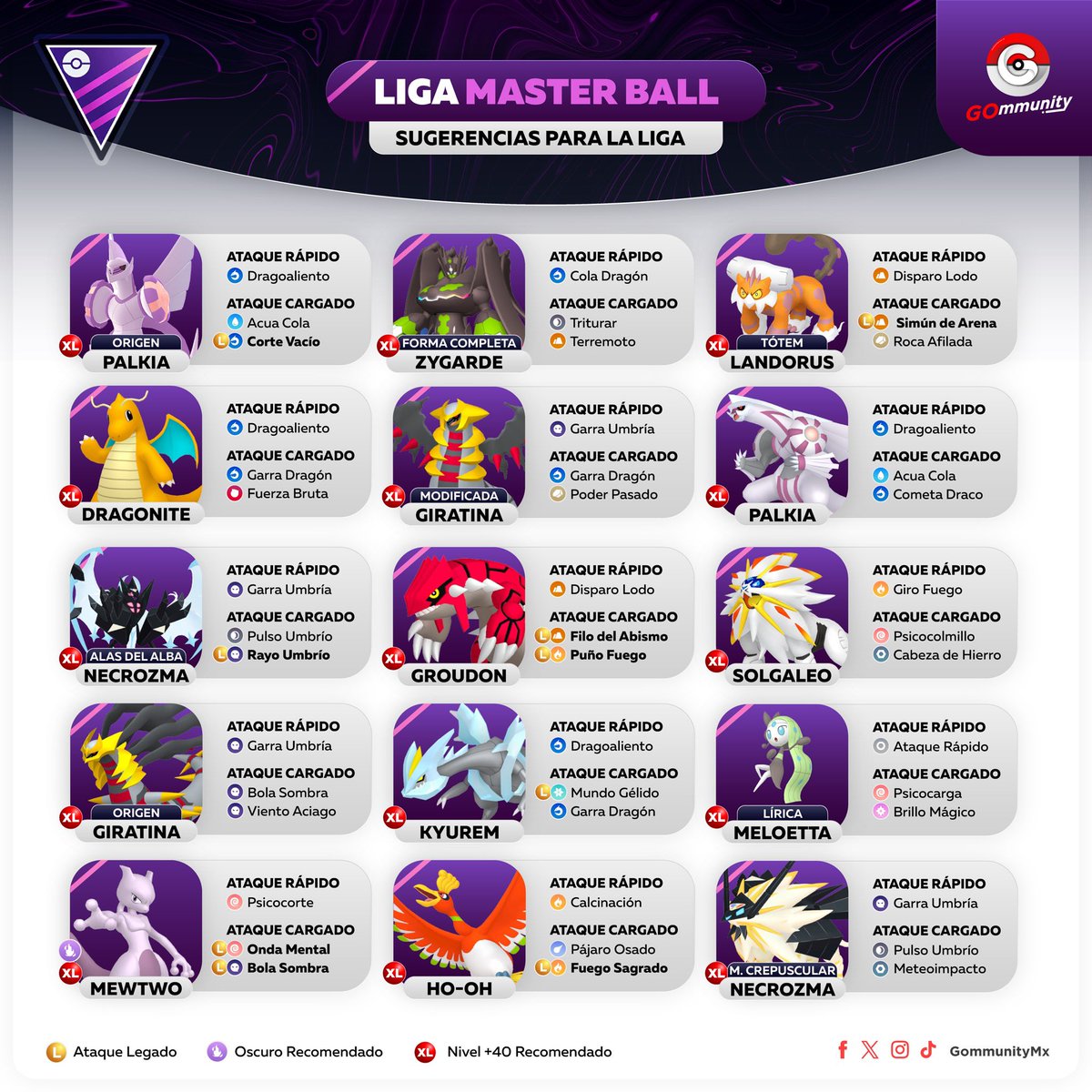 GommunityMx's tweet photo. 🥊 Master League
🗓️9-16 Agosto / August 

#PokémonGOApp #GOmmunity #Niantic #Pokemonfanart #Pokemontrainer #PokemonGO #PlayPokemon #Pvp #GOBattleLeague https://t.co/8xJiJasHhp