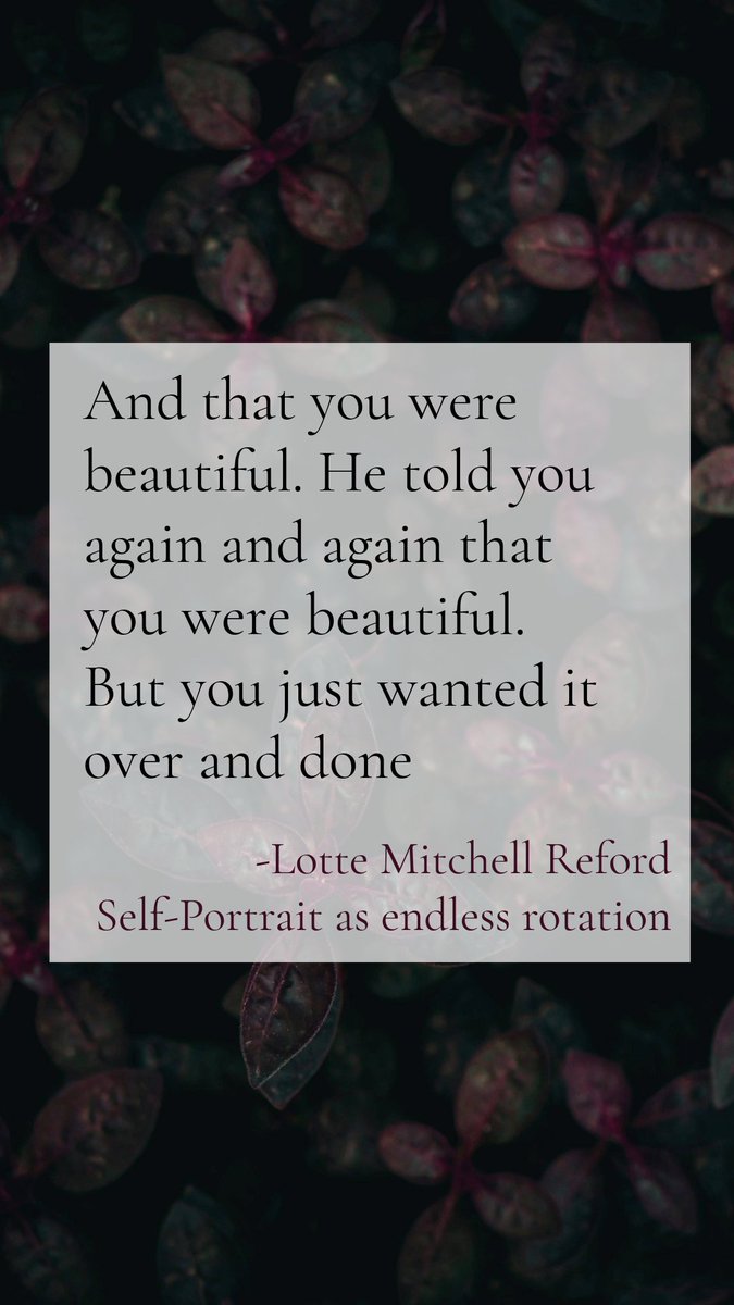 Lotte Mitchell Reford is usually a poet, but currently working on nonfiction about sickness, language learning, loneliness, and starving medieval saints. You can read two of their poems at corporeallitmag.com/volume-14/lott…