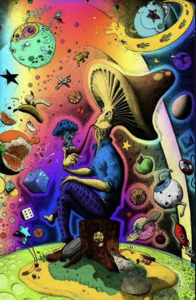 shroomsdaddy's tweet photo. "Why settle for boring when you can explore the cosmic wonderland? 🌌🍄 'I asked my shrooms for a sign, and they gave me a disco ball!. Delivery to your doorstep. Just a dm away. #TripOnThis #magicmushrooms #shroomsdaddy https://t.co/X6UZTBuo76