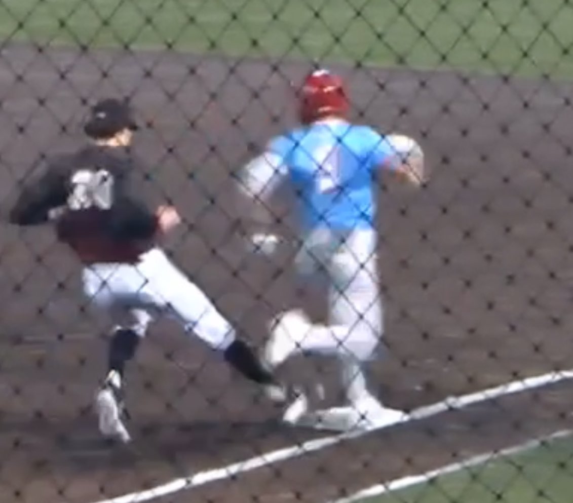 Don’t get me wrong. We lost tonight 8-3… but the kid is definitely safe on this one.