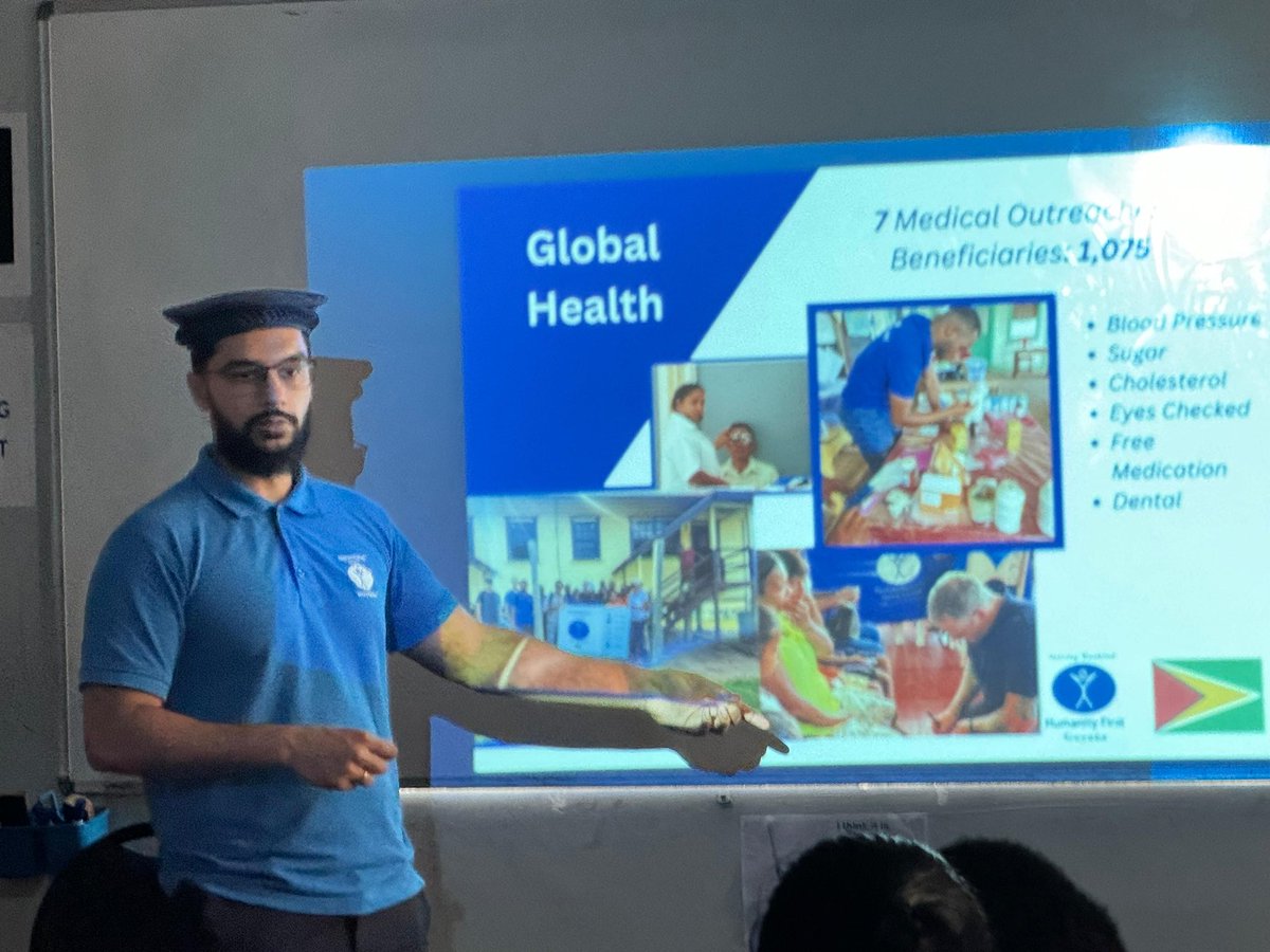 HFGuyana's tweet photo. Yesterday Chairman of HFG Maqsood Mansoor and Marketing Director Fahd R Peerzada visited Lincoln American University (LAU). Where Mr Fahd gave presentation on Humanity First Guyana and Humanity First Student organization (HFSO) at LAU

We are excited to start HFSO at LAU. https://t.co/VjSc2P6Ux2