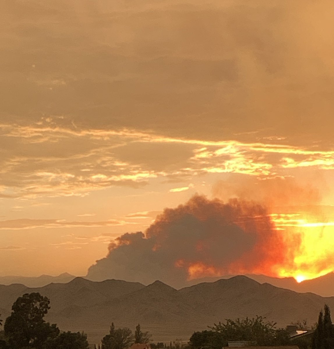 KIGMWallflower's tweet photo. #LeftForkFire from the east in #ValleVistaAZ.
#AZFire #KingmanAZ #MohaveCounty https://t.co/eZaTYdk5ul