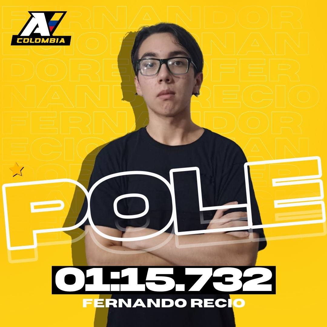 avesports_latam's tweet photo. RECIO RECIO RECIO RECIOOOO gane la pole de esta fecha!!! 🤩🔥
COL - Fecha 13 - Imola

🕣1:15.732 

#FormulaColombia #SomosAV #SimRacing #AVEsports https://t.co/q3ESH3Yhgy