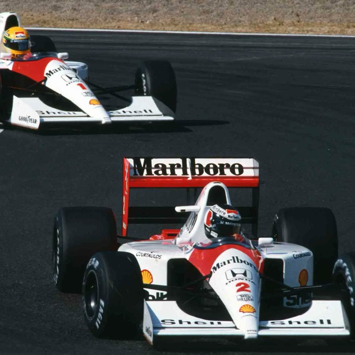 McLaren Hondaアイルトンセナ＆ゲルハルトベルガー 9月25日～27日のF1日本GPでゲルハルト・ベルガーがマクラーレン