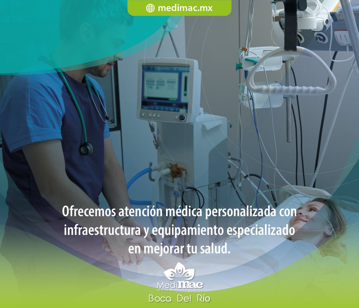medimacmx's tweet photo. Nuestro servicio de hospitalización y urgencias cuenta tanto con la tecnología más avanzada como con personal experimentado para atender a nuestros pacientes.

Contáctanos al 229 271 7000 #MediMAC #BocadelRío https://t.co/arnuRXeC3D