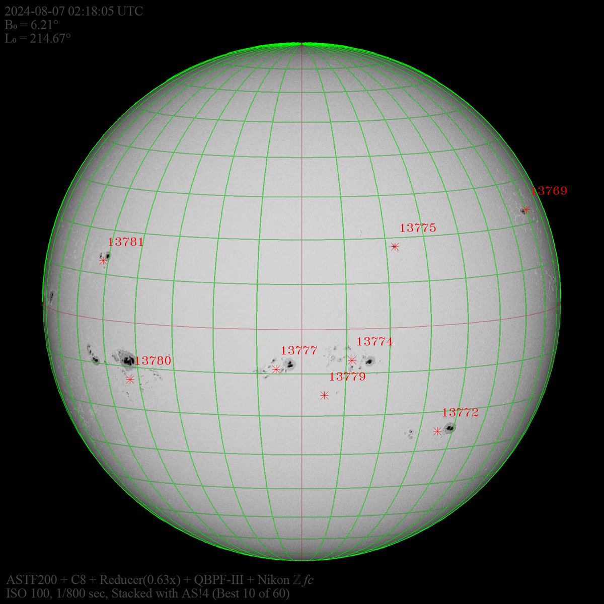 tahiti_express's tweet photo. #Sunspot 2024-08-07 11:18:05 UTC+9
1週間ぶりの #太陽 撮影。
南半球の大きな黒点が良い感じ。東端から新たな黒点が見えてきた。

#ASTF200 #C8 #QBPF #Zfc #愛知県尾張旭市
https://t.co/jjwWHtDlWh https://t.co/NSsLd7RWJ6