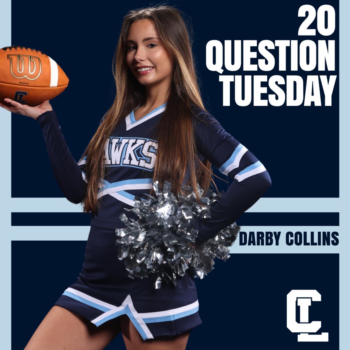 Charlotte Latin Athletics (@cls_hawks) on Twitter photo It's 20 Question Tuesday! Meet Darby Collins. She's a cheerleader who loves science and wakes up well before the sunrise to feed the animals in her family's zoo. Intrigued? You should be! Read the August Tuesday 20: tinyurl.com/bdnv3mrz
<a href="/CLS_Hawks_Cheer/">Charlotte Latin Cheerleading</a> #GoHawks It's 20 Question Tuesday! Meet Darby Collins. She's a cheerleader who loves science and wakes up well before the sunrise to feed the animals in her family's zoo. Intrigued? You should be! Read the August Tuesday 20: tinyurl.com/bdnv3mrz
<a href="/CLS_Hawks_Cheer/">Charlotte Latin Cheerleading</a> #GoHawks