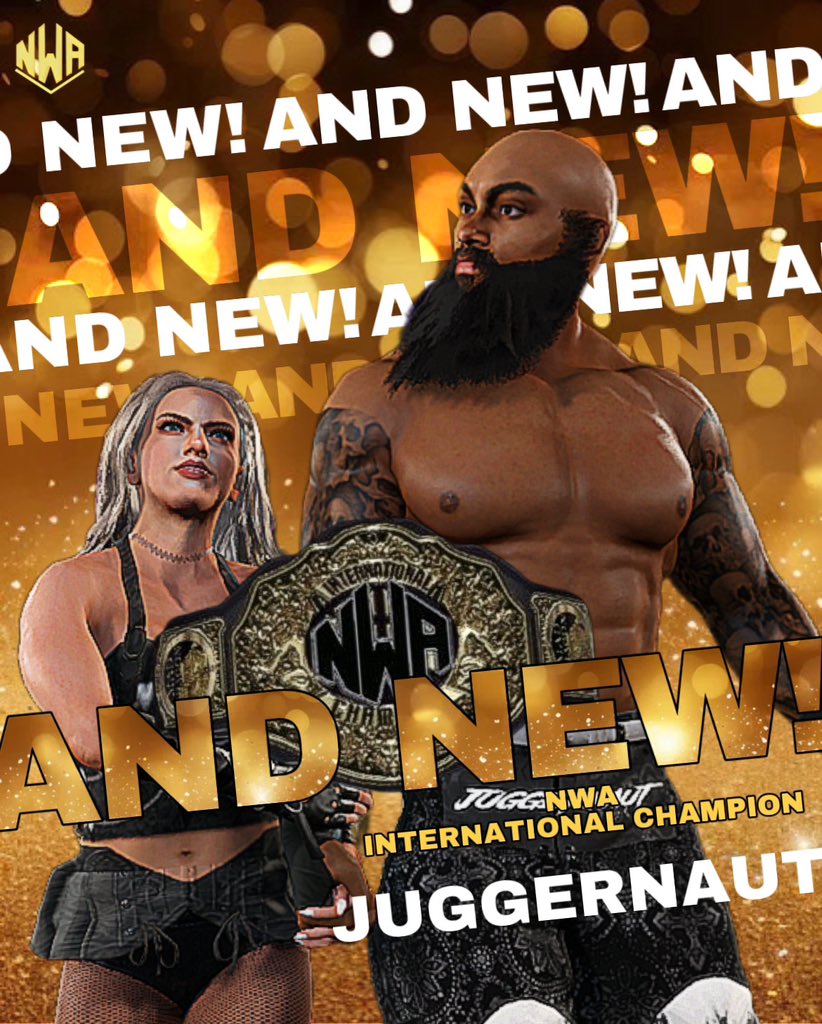 AND NEW!!!!!

Juggernaut shocks the NWA Universe and becomes the NEW NWA #InternationalChampion

#ANDNEW #Juggernaut #NWA #Out4Blood
