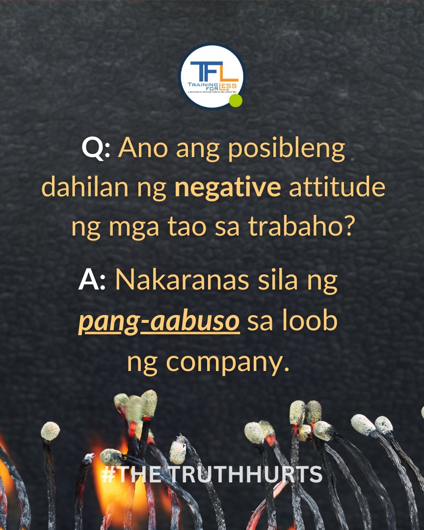 tfl_ph's tweet image. Kasama dapat sa inaasikaso natin ang pangkabuuang experience ng mga tao sa loob ng kumpanya.
Just because andyan sila pumapasok sa work, ibig sabihin masaya sila. (1/2)
#TrainingforLess #TrainingPhilippines