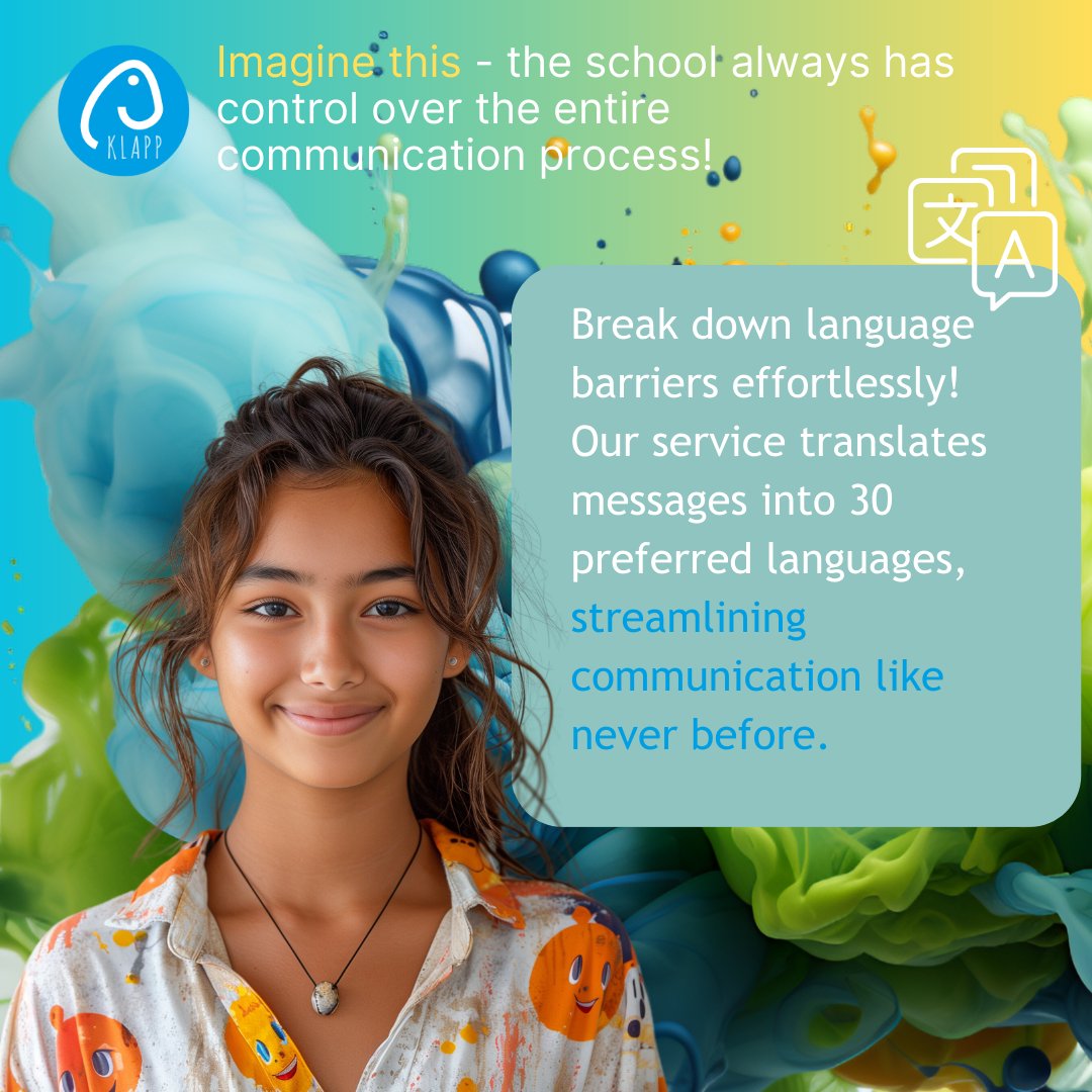 KlappInfo's tweet photo. 🌐 Connect with parents seamlessly, no matter the language! 

Our service translates messages into 30
 languages, enhancing communication 
and understanding.

 #ParentConnection #TranslationService #LanguageBarrier

Visit us https://t.co/tKWaVILIyT https://t.co/ejQls89pyv