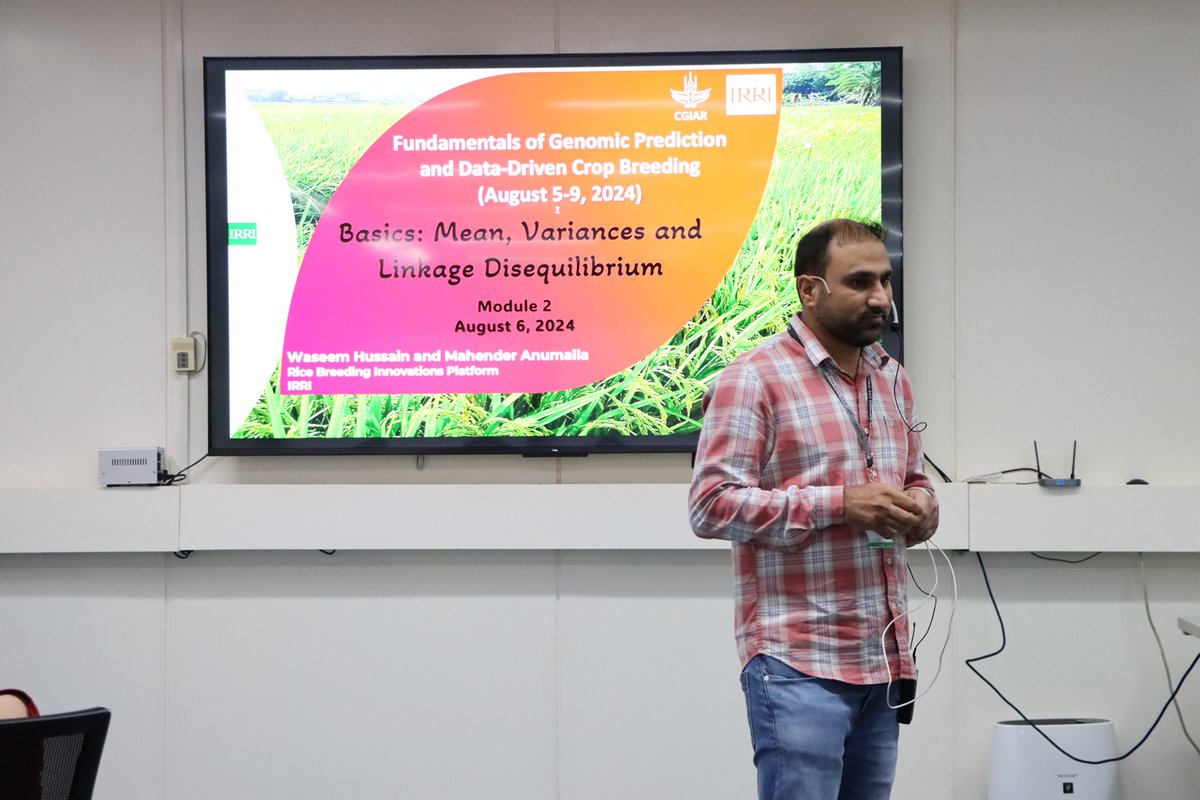 irrieducation's tweet photo. Exciting #CourseUpdates for the Fundamentals of Genomic Predictions and Data-Driven Crop Breeding training course!
Check out some photos during the training 📸👇
#GenomicPredictions #CropBreeding #QuantitativeGenetics #StatisticalGenomics #GlobalResearch https://t.co/84acfBapRG