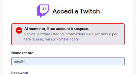 minddfn's tweet image. I logged into Twitch after months and found myself randomly banned GG @TwitchSupport
