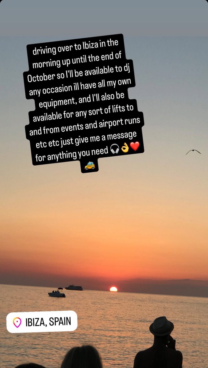 Ibiza bound til October give us a message for any of the below needed 🎉🎧