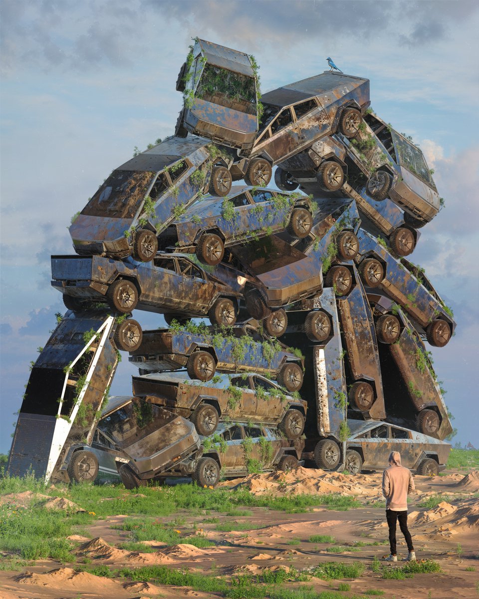 beeple's tweet photo. POST-CYBER https://t.co/seidPkbeIs