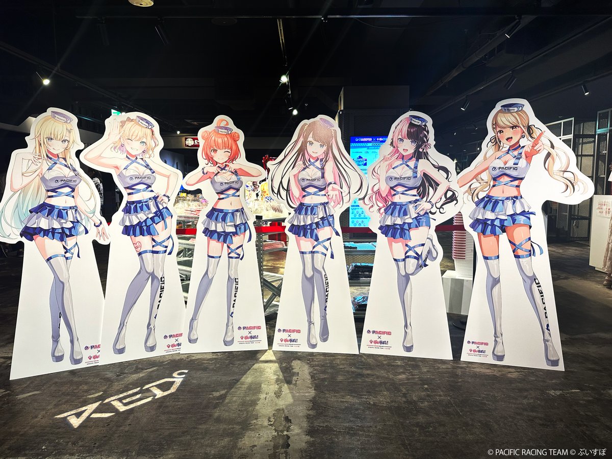 ◢◤PACIFIC RACING × ぶいすぽっ！in RED°◢◤ 6人の等身大パネルを