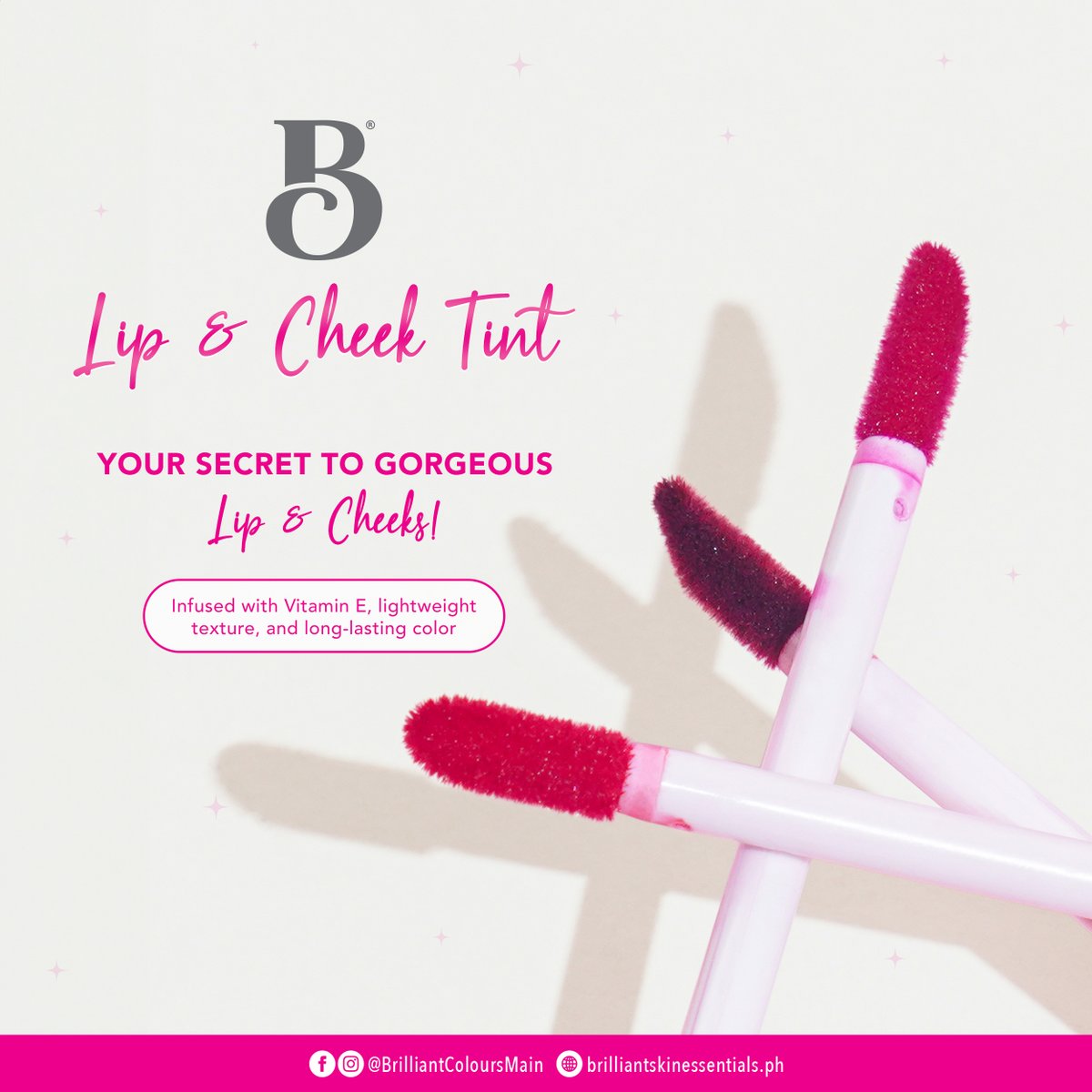 A SECRET FOR GORGEOUS LIPS AND CHEEKS! 

Treat your lips with Brilliant Colour Lip &amp; Cheek Tint, offering a blend of hydrating ingredients that leave your lips feeling supple and smooth. 🥰

#BrilliantColours 
#BrilliantSkinEssentials