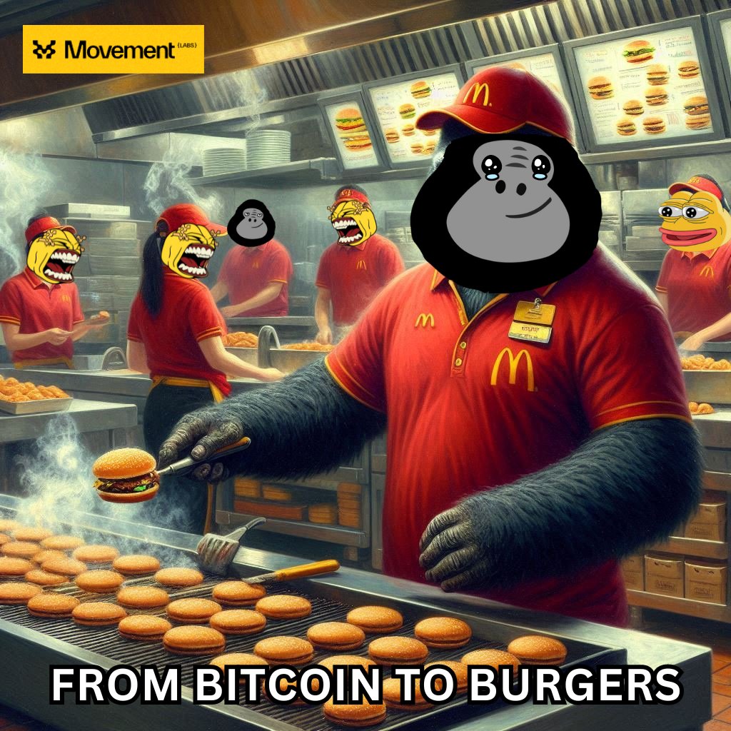 sittitanadol's tweet photo. Bought the dip and now I'm flipping burgers.
#GoGoLife #BoughtTheDip #CryptoLife #BitcointoBurgers
@GorillaMoverz
@movementlabsxyz
@McDonalds https://t.co/AfmGChoUYU
