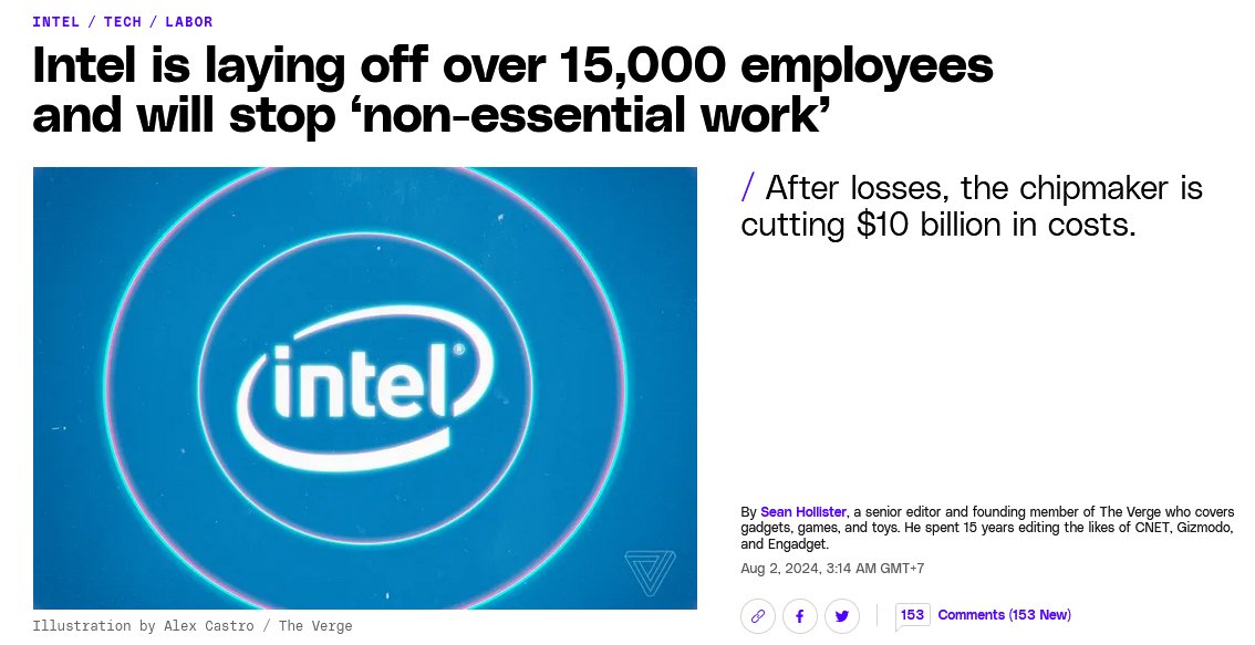 jaelussyahadat's tweet image. Sempet jadi merk prosesor nomor satu di dunia, tapi sekarang harga sahamnya anjlok parah, PHK 15.000 karyawan, dan prosesor terbaru mereka dihujat abis-abisan.

Ada apa sama intel?

Ini dia alasan kenapa gue yang ngerakit PC sejak 2016 gak kesian, malah hepi intel ancur lebur. 👇