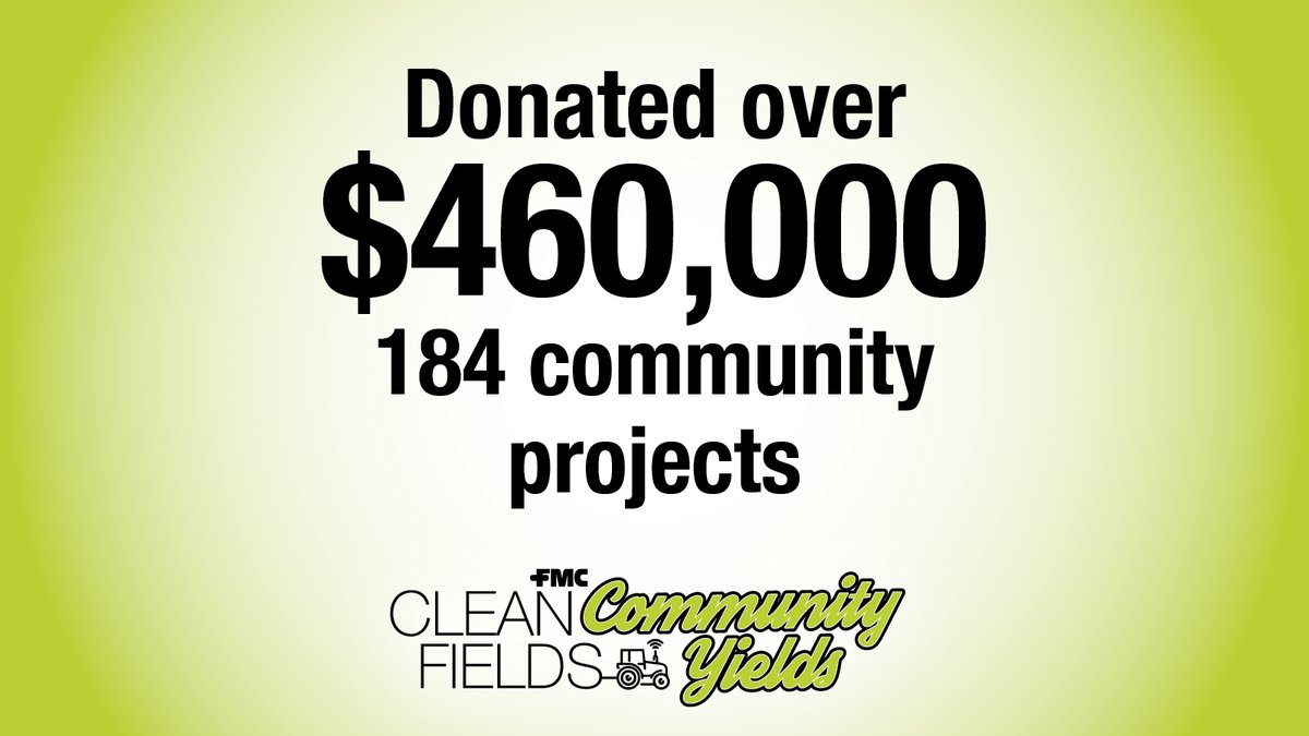 Each fall, farmers across Western Canada support their local communities through the Clean Fields Community Yields program by purchasing FMC herbicides. Since 2020, we’ve donated $460,000 to support 184 community projects. Let’s keep this going in 2024!  bit.ly/3LSE1sh
