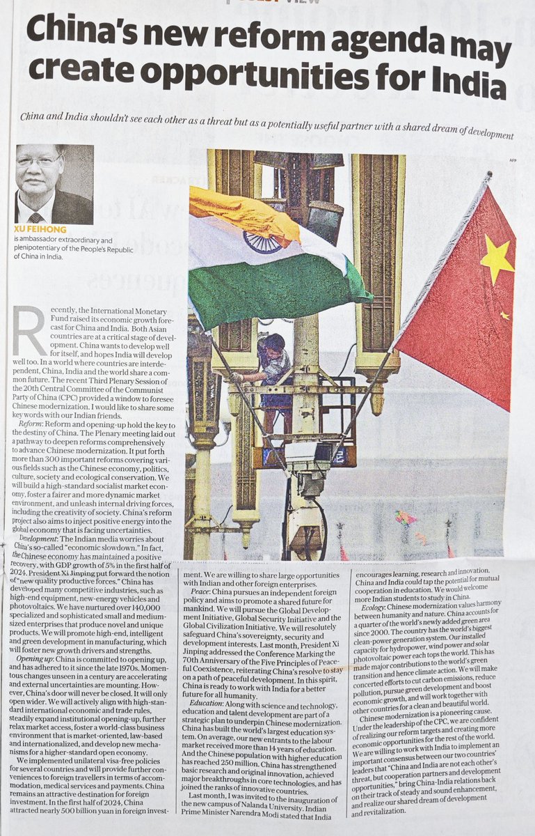 What’s the new reform agenda of China in the coming five years? What opportunities can it create for India? Find out the answers in my article published in today's Mint <a href="/livemint/">Mint</a>. livemint.com/opinion/online…