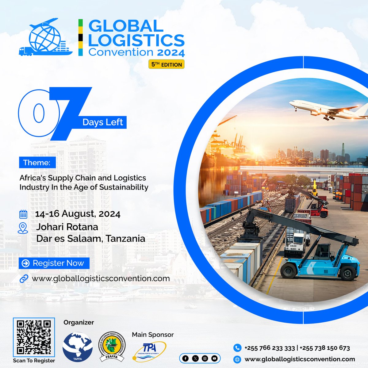 TaffaOrg's tweet image. Countdown to GLC 2024: Only 07 Days Left!
Secure your spot now and join the leading minds in global logistics. Register early on the GLC website and be a part of transformative discussions, networking, and innovation!

Don’t miss out – Register today!