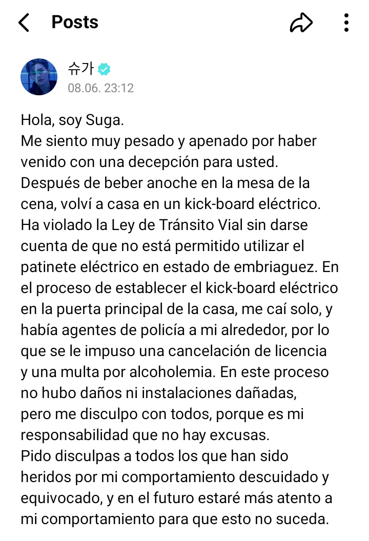 Me alegro que estés bien gatito Yoongi, porque eres muy importante para nosotros Army 💜 🫂🫶☺️

WE LOVE YOU YOONGI
FOREVER WITH SUGA
#ARMYLovesSuga