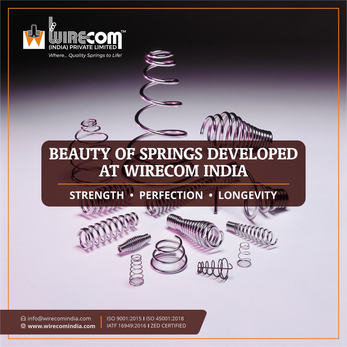 WirecomIndia's tweet image. Wirecom India manufactures high quality springs with latest designs and latest technology which increases strength, perfection and longevity.

#spring #springs #compressionsprings #industrialspring #springmanufacturer #springcoiling #wirecomspring #conicalspring #industrialspring