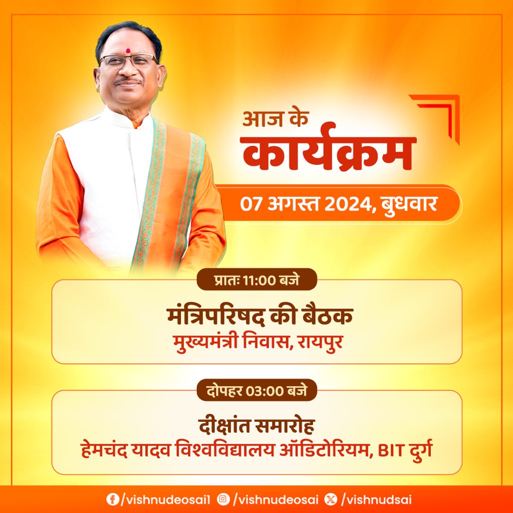 आज विभिन्न कार्यक्रमों में सम्मिलित रहूंगा।