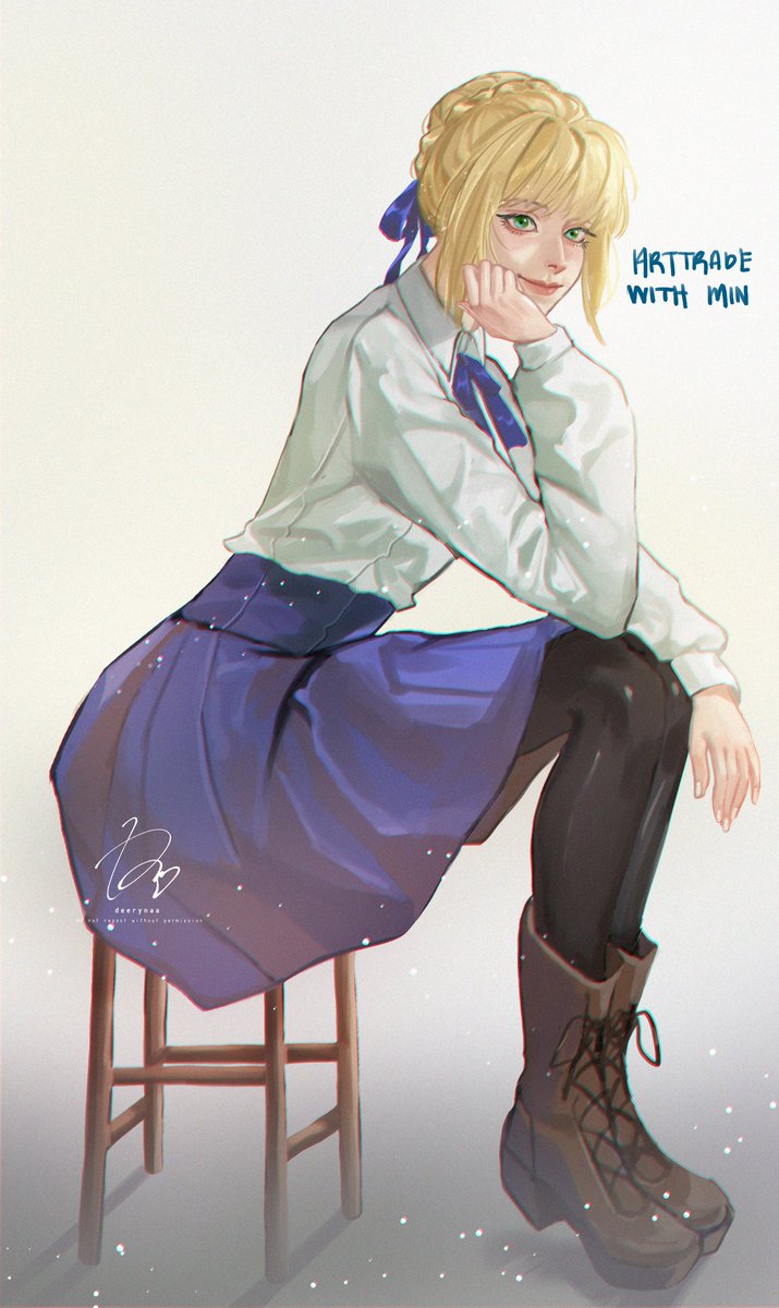 art trade with my moots on tiktok 

#arttrade #illustration #일러스트 #Saber