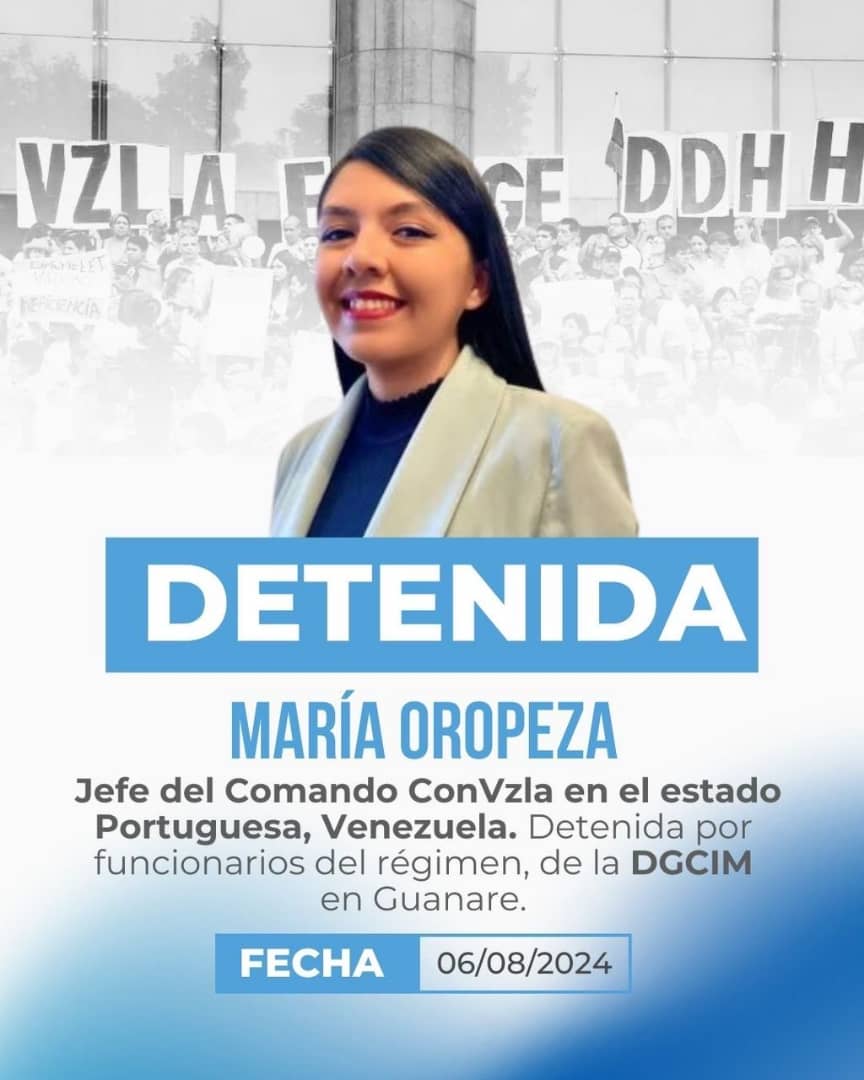 JoseAVega's tweet photo. Al mejor estilo de la Stasi, de la Gestapo. Los esbirros de Maduro secuestran a nuestra compañera María Oropeza, coordinadora de @VenteVenezuela y del Comando @ConVzlaComando en el Estado Portuguesa.
Cobardes https://t.co/E4ukCJGyNh
