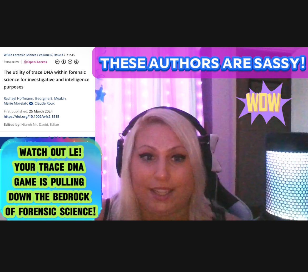 GlitchDNALab's tweet photo. Trace DNA & Sassy Authors! Why is MPD pulling Down the Bedrock of Forensi... https://t.co/vC4jwTKVQz
#ForensicDNA #DNA #TransferDNA #SecondaryTransferDNA #TraceDNA
#DNAarticle #ForensicScience
Thank you SarahDIrish💖! https://t.co/vqDySetESy