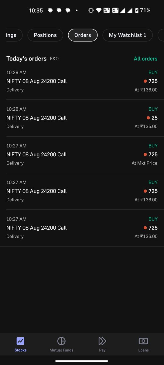 Prashant914042's tweet photo. Waah rey @_groww fund hai account me phir bhi order execute nhi hua. Reason dikha rha insufficient funds!!
Aur nifty me spike aa gyi.
Who will pay now for the trade I missed because of your glitch? https://t.co/cQi2Y0inaI