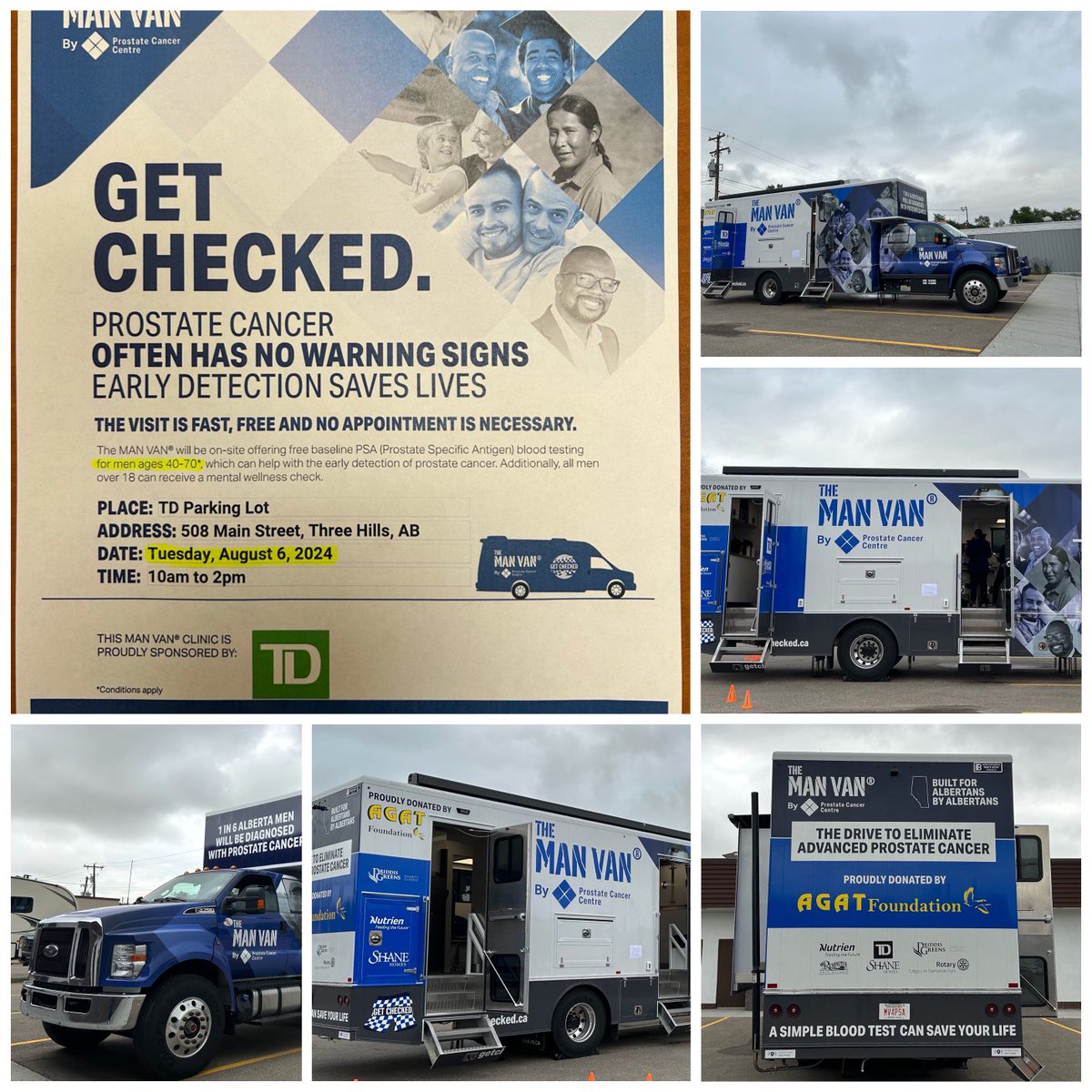 The TD sponsored Man Van came to our Three Hills branch today to test men for Prostate Cancer. 💉🩸