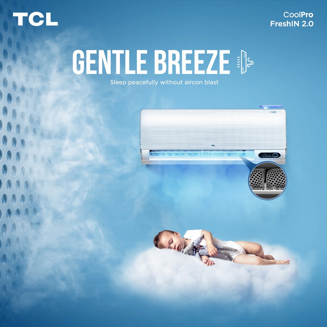 TCLPH's tweet photo. A new way to keep cool with TCL CoolPro FreshIn 2.0's Gentle Breeze. Experience the gentle breeze with up to 1106 Micro-Air Holes for gentler, broader and less abrasive refreshment!
#FreshINSeries #TCLCoolPro #BreathePlusLiveCool #TCLInspireGreatness #TCLPhilippines https://t.co/FBMsdkU8LF