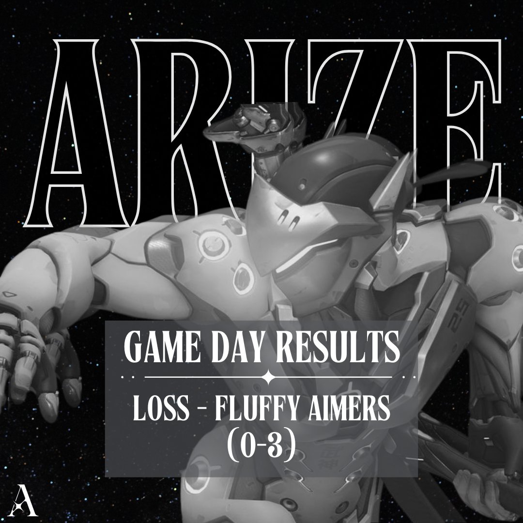 GGs to <a href="/FLUFFYAIMERS/">FLUFFY AIMERS</a>! We will arize to victory next time! 🫡

#ArizeToTheStars