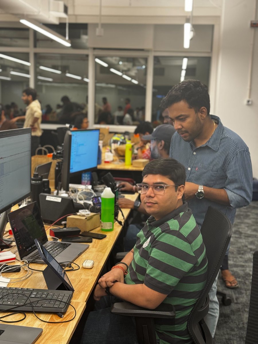 Shashwat and Ashish debugging a live issue during IPL Day 1