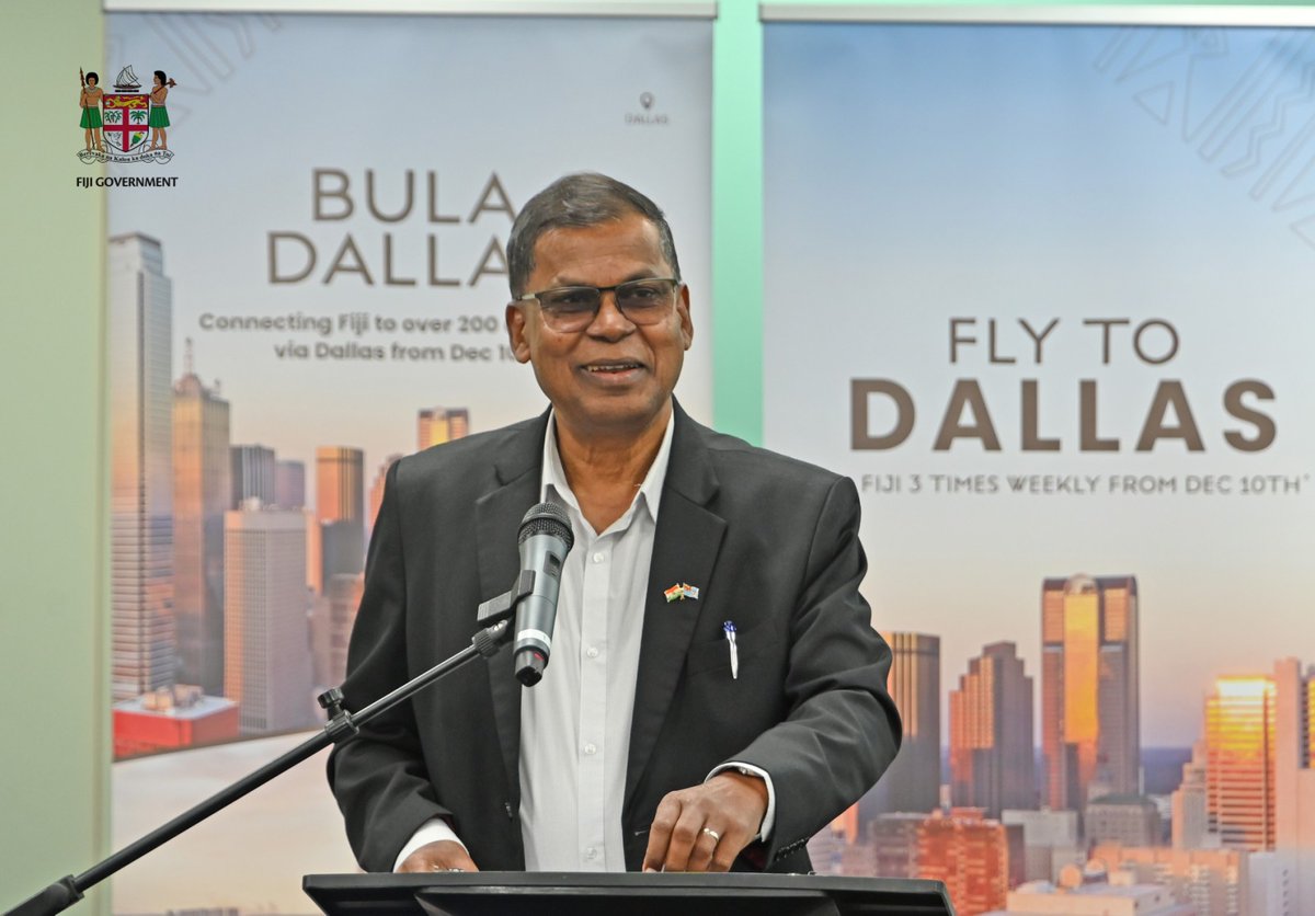 bimanprasad's tweet image. Celebrating Fiji Airways introduction of first-ever non-stop flights between Nadi-Dallas Fort Worth International Airport in Texas commencing in December, 2024. @Fly_FijiAirways
#Dallastexas #fijinews #nonstopflights #fijigovernment