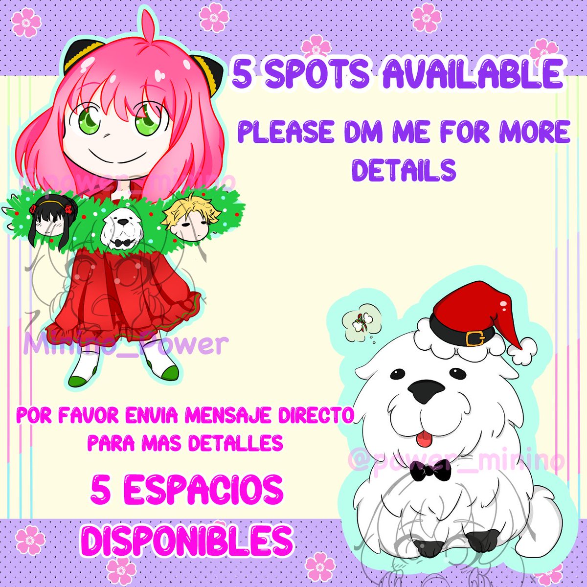 Hi everyone!! ⸜(*ˊᗜˋ*)⸝ I'm available for Chibi artwork comm's ♡
Please DM me if you are interested for more details ✨

Hola a todos! ⸜(*ˊᗜˋ*)⸝ Estoy disponible para comisiones estilo Chibi ♡ Envíame un mensaje directo si estás interesado para obtener más detalles ✨