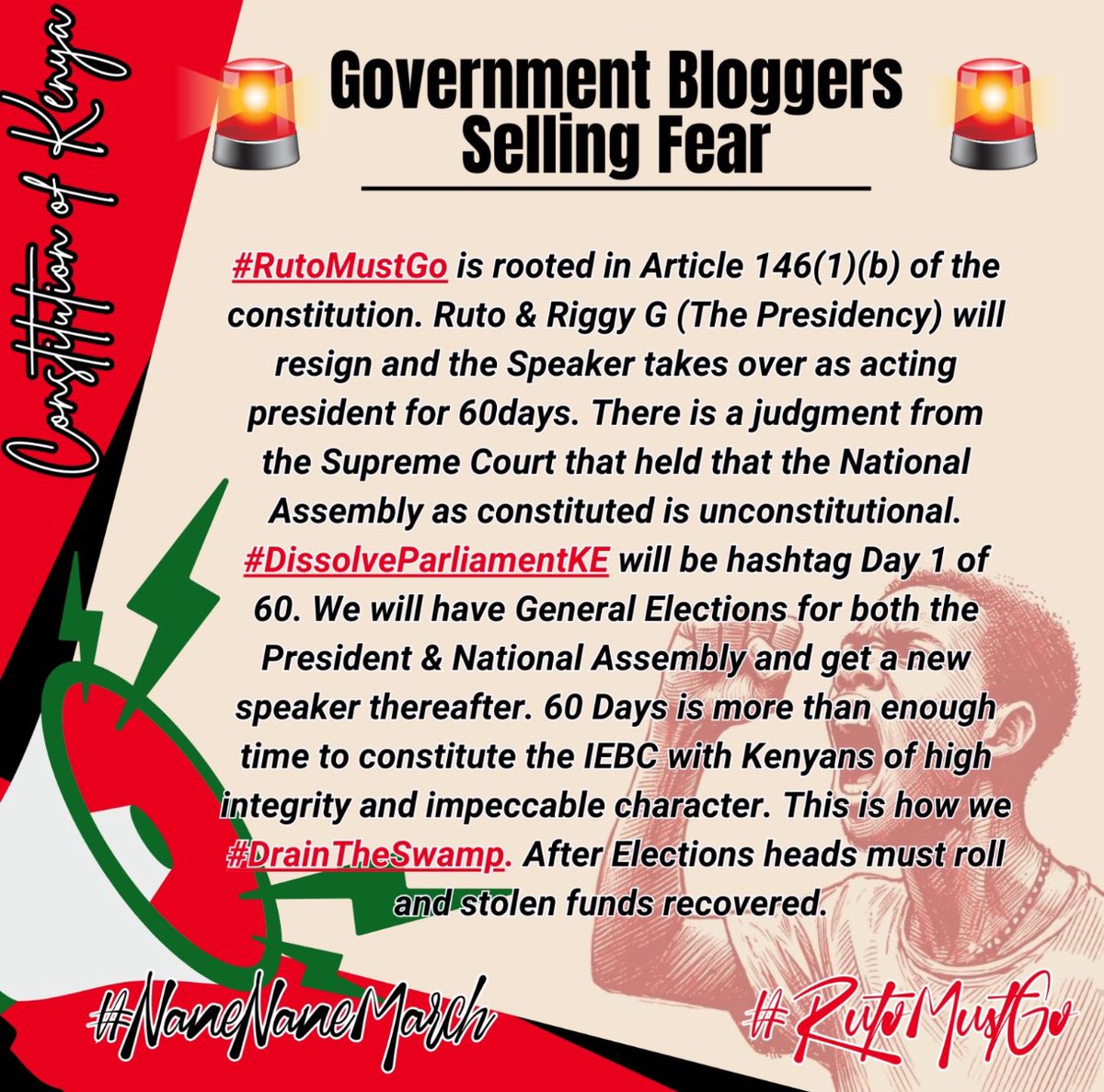 Afro_254's tweet image. Fear is Gone

Retweet Widely 

#NaneNaneMarch #RutoMustGo