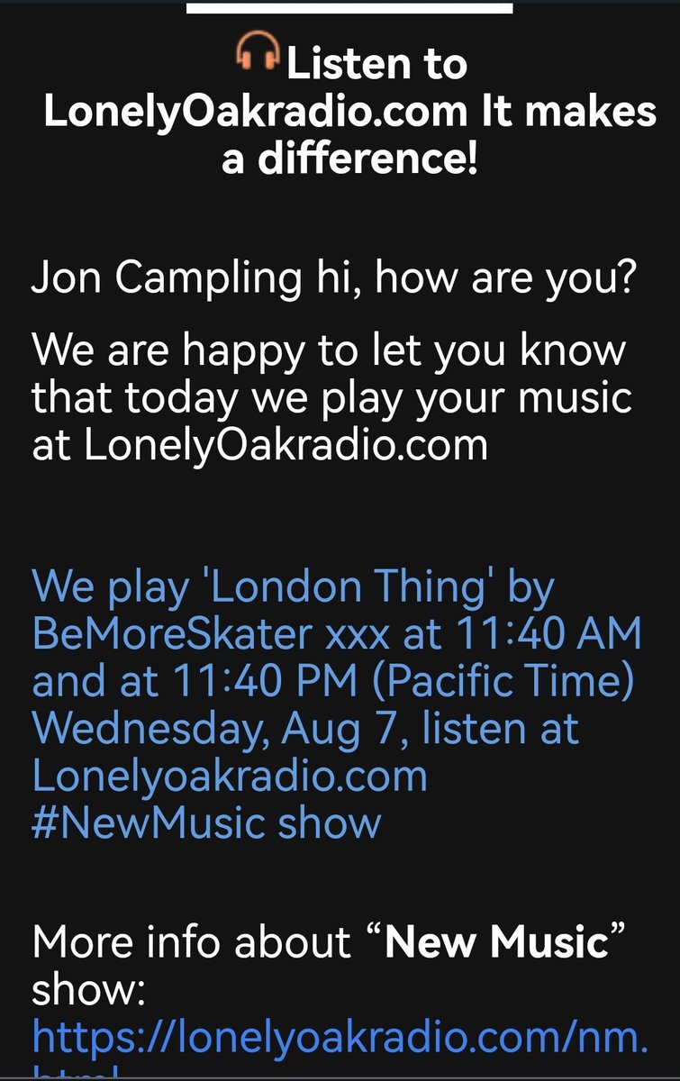 joncampling's tweet photo. Hey thank u @LonelyOakRadio ♥️

Debut single from #bemoreskater 
#londonThing
AKA #HarryPotter #FFXV  actor #JonCampling https://t.co/2DqmNSTQ3g