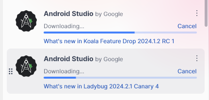 The_Trakx's tweet image. Updates .. updates .. and they are not made on Friday to break production! #AndroidStudio #AndroidDev