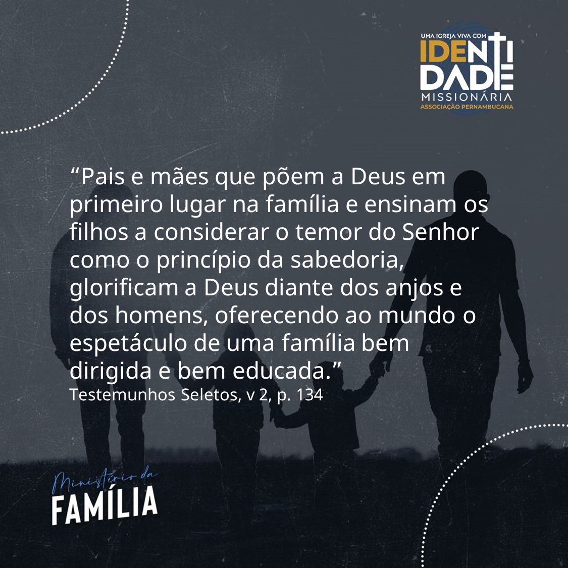🟧 Se na família está Jesus é feliz o lar! Por isso devemos prioriza-Lo em nossa casa!
#APeUmaIgrejaVivaComIdentidadeMissiinaria