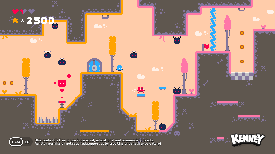KenneyNL's tweet photo. Hello friends &amp; enemies! I've released some new #gameassets; Pico-8 Platformer contains 150 tiles, all using the standard color palette at 8×8 size ✨

Download (very, very free): https://t.co/7FfEts8dNV https://t.co/levfCz0pxi